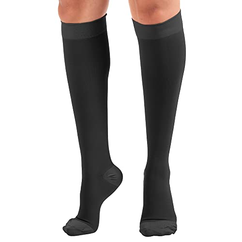 ABSOLUTE SUPPORT Kompressionsstrümpfe Schwangerschaft 20-30 mmHg - kniehoch bei Schwellungen während der Schwangerschaft - schwarz gemacht, XL Cover