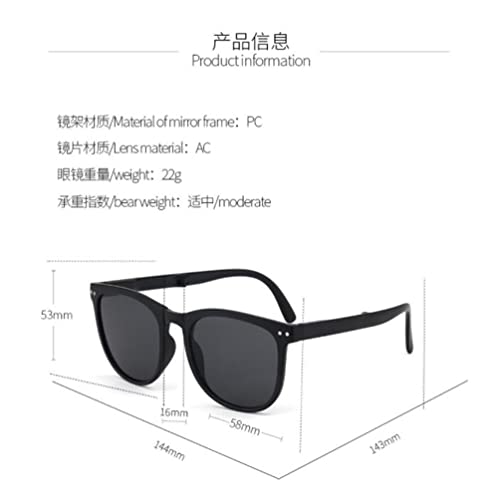 Folding Sunglasses UV400 Protection Sunscreen Sunglasses Men's Brown Shade Glasses3