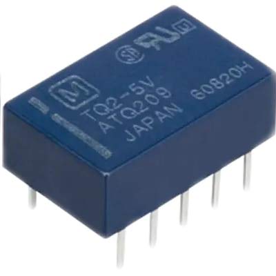 TQ2-5V Signal Relay 5VDC 1A DPDT(14x9x5) mm THT
