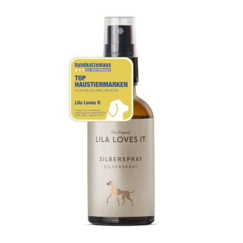 Silberspray für Hunde – natürliche Pflege, mit Aloe Vera und Hyaluron, reinigt und regeneriert, nanofrei, mit Mikrosilber, SILBERSPRAY von LILA LOVES IT, 50 ml