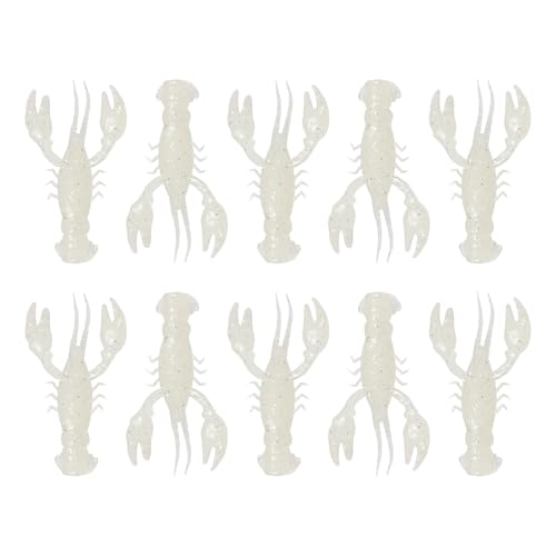 Flusskrebs-Köder | 10 Krebsköder für Bars | weiche Textur, natürliches Aroma, fließendes Design, für Wasserflächen, Fluss, Aquarium, Süß- und Salzwasser