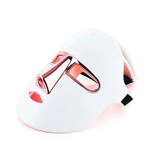 7 Farben LED Lichttherapie Maske Kabellos Beauty-LED-Gesichtsmaske lichttherapie maske, 7-Farben-Lichtmaske mit 270 Perlen, wiederaufladbare led maske gesicht f&uuml;r Gesichtssch&ouml;nheit, Anti-Aging