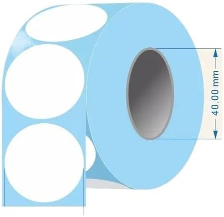 10mm 20 25 30 35 40 45 55 60 65 70 75 80 85 90 95 100mm Diameter Round Blank White Thermal Paper Label SKU Barcode(60mm 500pc 1 Rows)