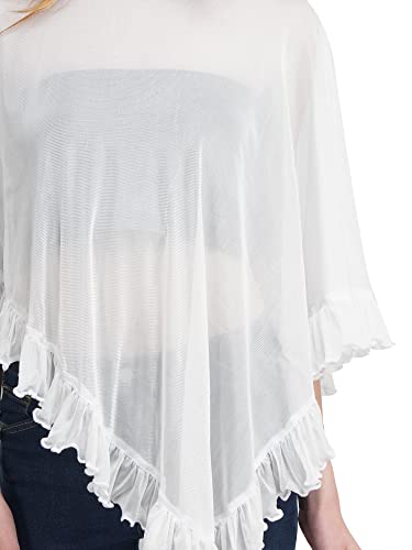 AOL Women's Power Net Ruffled Cape/Poncho4