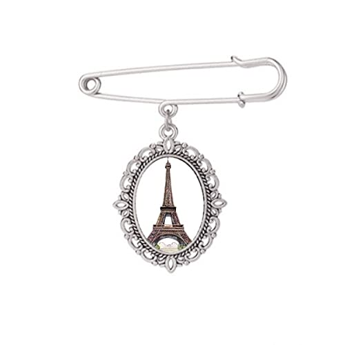 Broche Paris Tour Eiffel anti-glisse pour fixer fermement votre châle, robe et chemise M