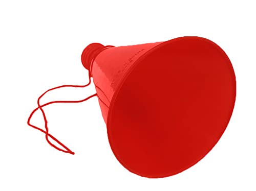 9\" Plastic Megaphone Cheerleader Hollywood Movie Director Prop (Red) - Thumbnail 2