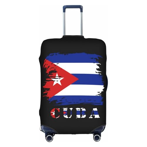 Travel Luggage Cover Vintage Cuba Flag Fashion Washable Baggage Suitcase Protector Fit For Luggage Large