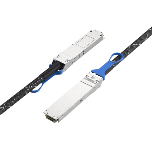 Image of 10Gtek 400G OSFP-RHS to 400G OSFP-RHS Twinax Direct Attach Copper Cable, Passive DAC Cable, 4X 100G PAM4, 0.5-Meter, 30AWG