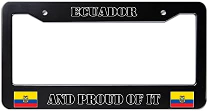 Ecuador and Proud of It License Plates Frame Ecuador Flag Country Souvenir Gift License Plate Frame Novelty Auto Car Tag Vanity Gift National Flag 6x12inch License Plate Frame Holder New Car Gift image 3
