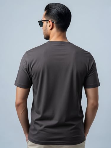 Image of ADRO Men's Cotton Solid Regular Fit T-Shirt