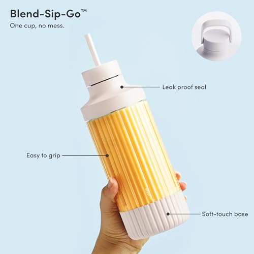 Beast Mighty 850 | Premium Compact Personal Blender | Smoothies, Smoothies, Dressings, Sauces | Ice Mix & Frozen Fruit | XL Container | Extra Containers, Straw Lid & Straws |