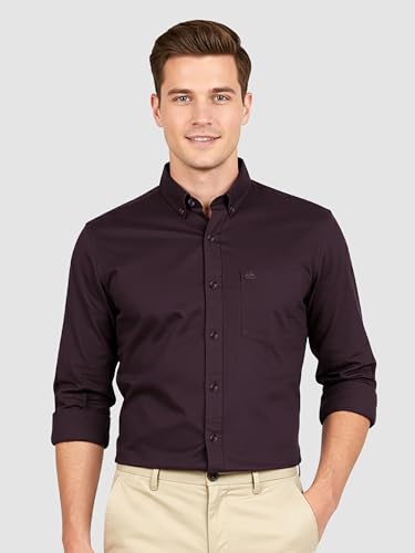 Image of Beyoung Oxford Cotton Shirt for Men | Premium Oxford Fabric | Regular Fit | Button-Down Collar