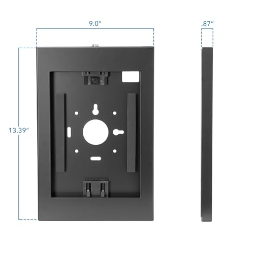 Image of Mount-It! Anti-Theft iPad Kiosk Wall Mount, Lockable Low-Profile, Black