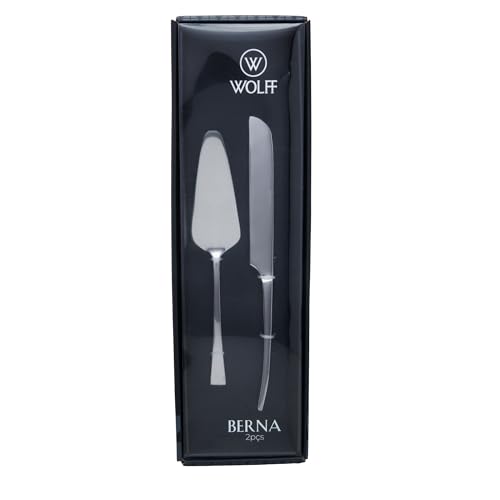 WOLFF - Conjunto 2 Peças para Bolo Berna Aço Inox - 1 Espátula 1 Faca WOLFF - Conjunto 2 Peças para Bolo Berna Aço Inox - 1 Espátula 1 Faca