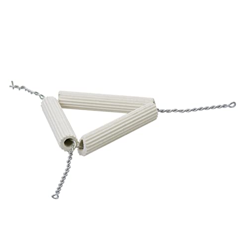 Gatuida Teaching Equipment High School Experiment Equipment 10pcs Mud Triangular Crucible Stand Experimental Supplies Iron Wire White Triangle Experimental Apparatus Heat Tool