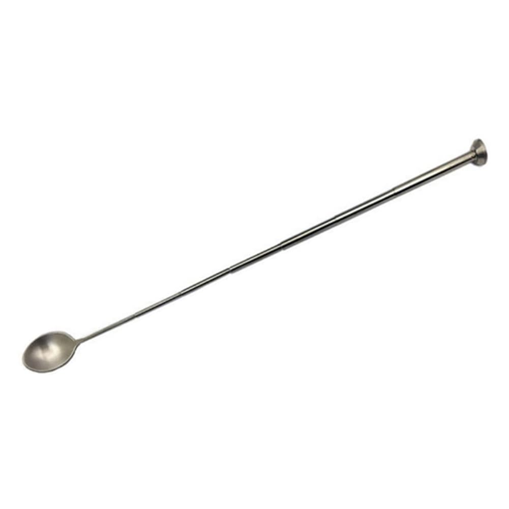 Vjsujehgy Stainless Steel Retractable Bar Spoon Bar Tools Bartender Cocktail Mixing Spoon Telescopic Extendable Long Spoon