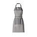 MasterChef Grembiule Cucina Uomo & Donna e Chef, Grigio, Perfetto fur Cucinare, Barbecue, Cinturino Regolabile, Tasche Grande, 100% Cotone, Lavabile in Lavatrice immagine