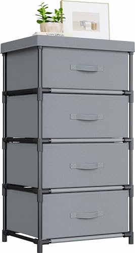 WANGIRL Cómodas y Cajoneras de Tela, Cajoneras Armario con 4