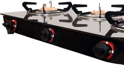 butterfly rapid 3 burner glass manual gas stove price