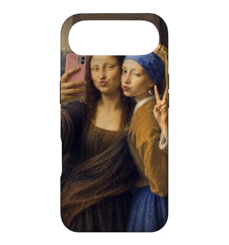 Mona Lisa selfie with Girl pearl earring funny Art �X�}�z�P�[�X iPhone Air �p