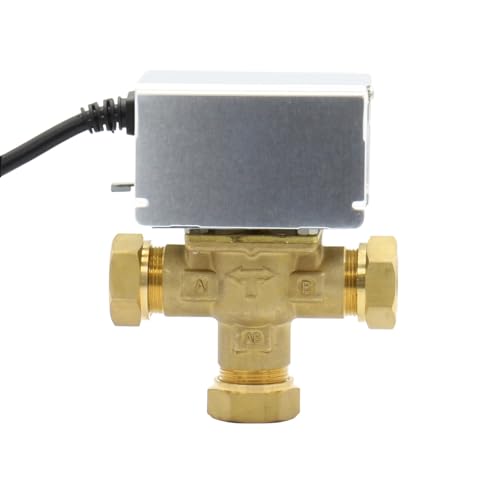 Honeywell V4073A1039/U Alternative – 22mm 3 Port Motorised Zone Valve, 22mm Compression, 230V 6W Mid-Position