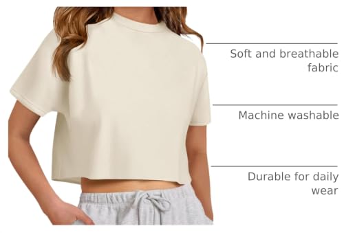 Image of ZDC Girls Athletic Oversized Crop Tops Kids Drop Shoulder Short Sleeve T Shirts Workout Tees