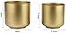 Vixdonos Large Gold Planters Metal Aloe Brass-Tone Plant Pots Indoor Decorative Flower Pots with Drain Holes(8+7.1Inch)