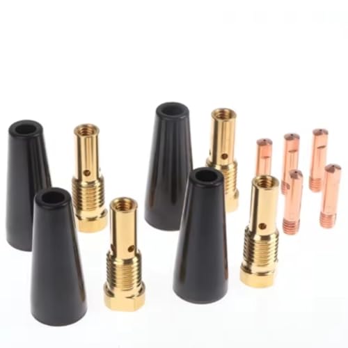 48Pcs Gasless Nozzle Tips Welding Kit 0.6/0.8/0.9/1.0/1.2mm Flux Core Gasless Nozzle Welding Tips Replacement For MIG Welder Welding Tools QIANGHAN (1.0mm)