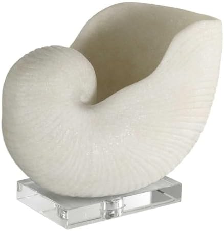 Miniatura 7 de Uttermost Escultura de piedra granular de concha Nautilus de 11" de ancho
