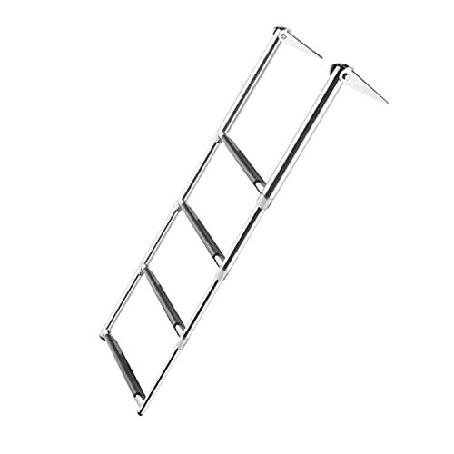 Escalera telescópica marina de 4 peldaños acero inoxidable miniatura 1