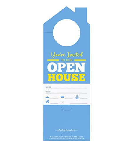 Mediz You're Invited to Our Open House 25 Pack Business Card Door Hanger, Write in Home Details, Real Estate Supply (Open House, Pack of 25) - Image 7