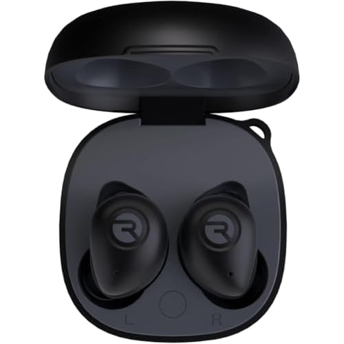Raycon Fitness Bluetooth True Wireless Earbuds with Built in Mic 56 Hours of Battery, IPX7 Waterproof, Active Noise Cancellation, Awareness Mode, and Bluetooth 5.3 (Black)