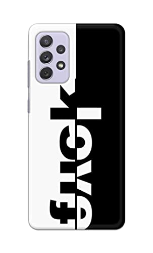 Image of PRINTFIDAA One Words Fukc Love Creative Art Innovative Wonderfull Printed Designer Hard Case for Samsung Galaxy A72 Back Cover -(e) RPM1003