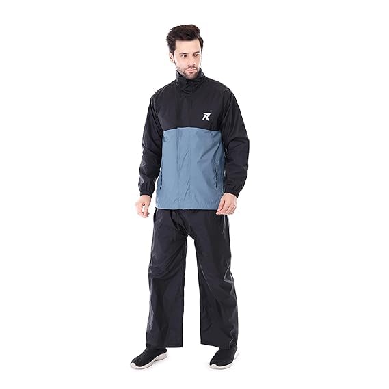 Double Layered Waterproof Rain Coat Top & Bottom set for Men and Women With Adjustable Hood,Ankle Cuffs and Side Pockets - Ideal for Bikers, Outdoor Activities, and Daily Use-image-22