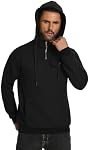 MLANM Sweat-shirt à manches longues avec poche pour hommes à capuche