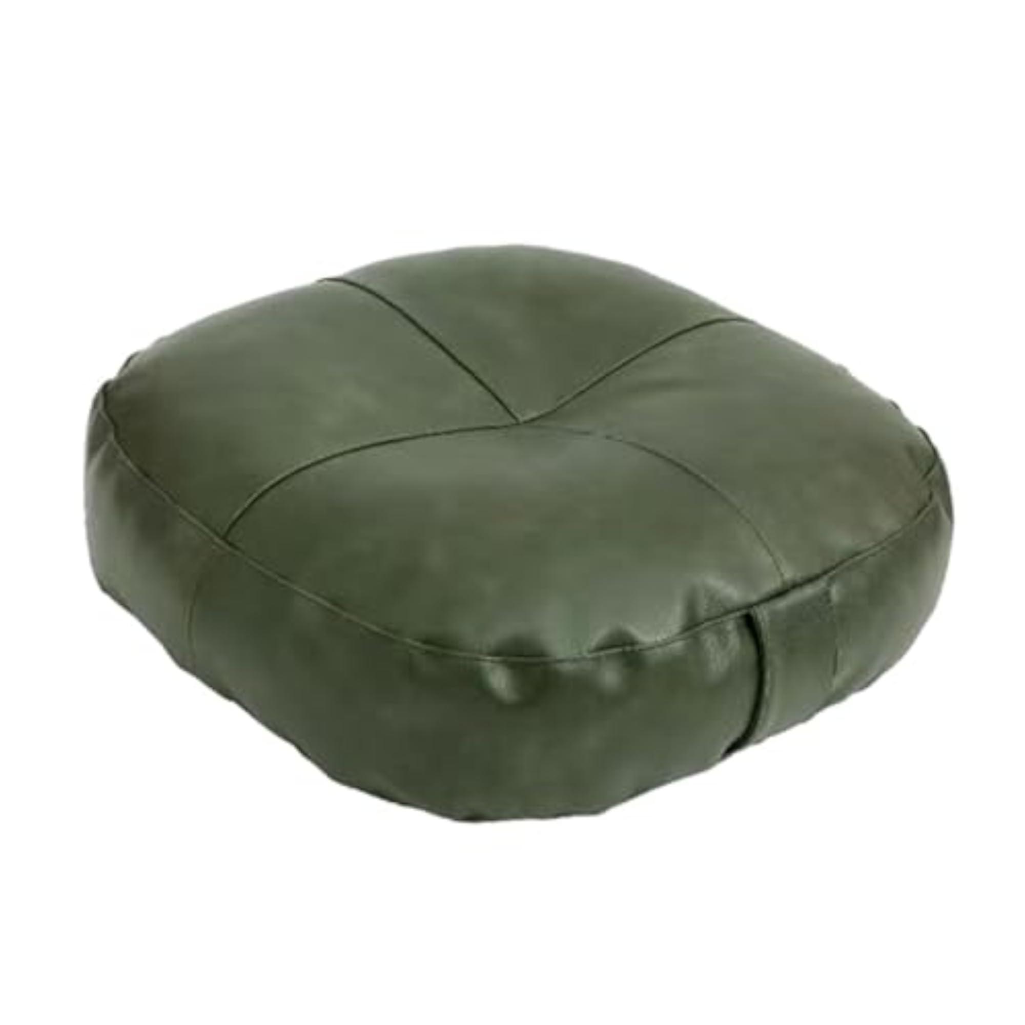 Round Floor Decorative Ottoman Pouf for Balcony, Green