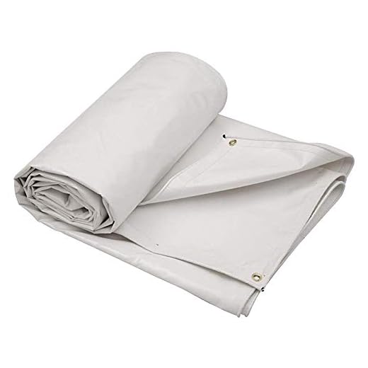 MRU Telo resistente bianco resistente del PVC, impermeabile, grande per la tenda del baldacchino della tela cerata, barca, rv o copertura dello stagno,3M × 3M,