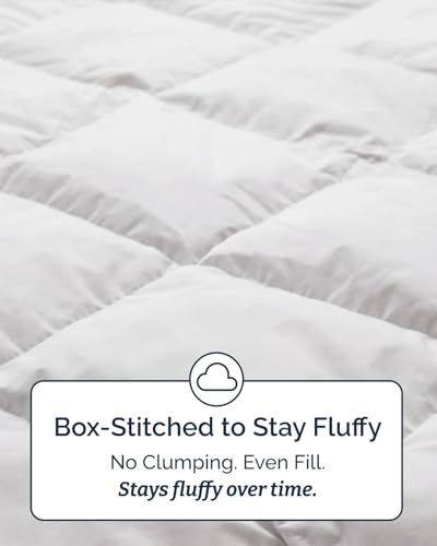 Image of Twin Size, White Alternative Down Comforter - Warm, Lightweight & Breathable Hotel Quality Bedding Set for Men, Women, Kids and Teens - All Season Oversized Cooling Microfiber Duvet Insert Comforter
