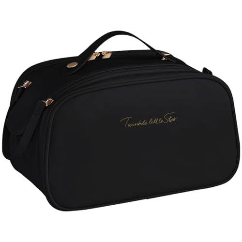 Ogetok Trousse de Maquillage en Cuir pour Femmes, Sacs à cosmétiques de Voyage Portables Pochette de Maquillage à glissière pour Femme, Grand Sac Organisateur de Toilette pour Articles de Toilette