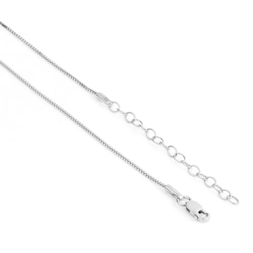 Image of ZAVYA 925 Sterling Silver Designer Sleek Rhodium Plated Adjustable Chain Necklace | Gift for Women & Girls | With Certificate of Authenticity & 925 Hallmark