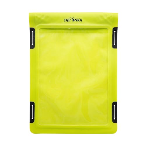 Tatonka WP Dry Bag A5 - wasserdichte Hülle für Tabelt und E-Reader - Mit Sichtfenster zum Bedienen von Touchdisplays - Wasserfest nach IPX7 Standard - 26 x 19 cm (Lime)
