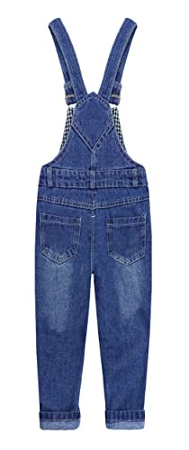 Kidscool Space Boy Girl Cute Overalls,Fashion Washed Denim Jumpsuit, Blue, 5-6 Years #TOP2