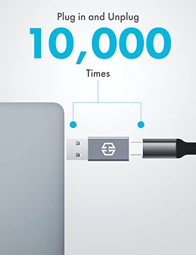 GRAUGEAR | USB-C zu USB Adapter | Double Sides USB-C | 10 Gbit/s Datenübertragung USB 3.2 Gen 2 | Type-C Buchse zu Type-A Stecker | USB auf USB-C USB 3.1 Gen2