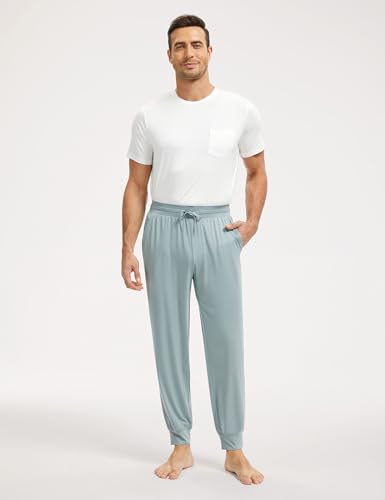 GYS Men's Pajama Pants Bamboo Viscose Soft Joggers Sleep Bottoms with Drawstring and Pockets2