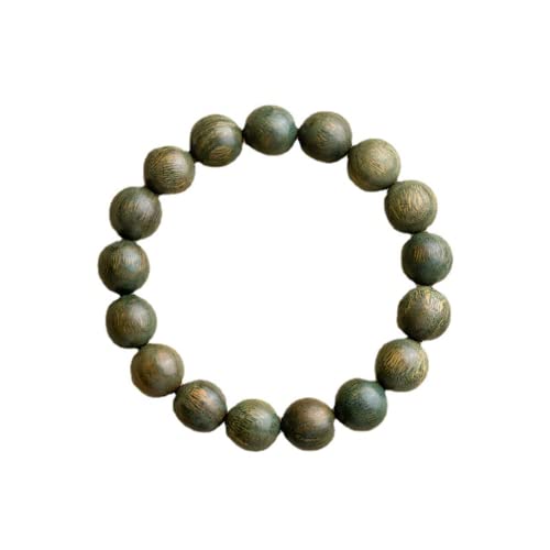 MEIRY 绿檀手串檀木手链木佛珠念珠 6mm至15mm (Sandalwood bracelet 12mm)
