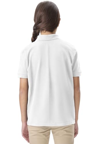 Image of Classroom School Uniforms for Boys and Girls Short Sleeve Pique Polo | Unisex Youth Shirt, Matching Ribbed Collar, Banded Sleeves, Three-button Placket, Comfortable Fit, School Uniform Essential