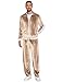 COOFANDY Mens Tracksuit 2 Piece Set Velour Sweatsuit Jogging Suits Full Zip Jacket Pants Outfits