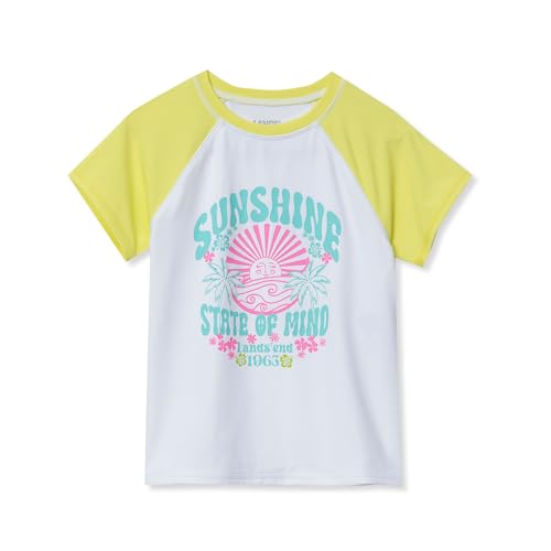 Image of Lands' End Girls Graphic Mock Neck UPF 50 Sun Protection Rash Guard