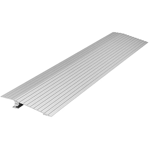 Door Threshold Ramp 1" Rise Threshold Ramp for Wheelchairs High Aluminum Threshold Ramp for Wheelchairs Maximum Load of 810lbs for Wheelchair Scooters Power Chairs Walkers Cover