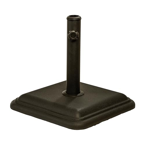 US Weight 26 Pound Umbrella Base – Cast Stone Outdoor Umbrella Stand – for Use with Umbrella Poles 1.3″ to 1.8″ – Designed to be Used with Patio Table – Bronze